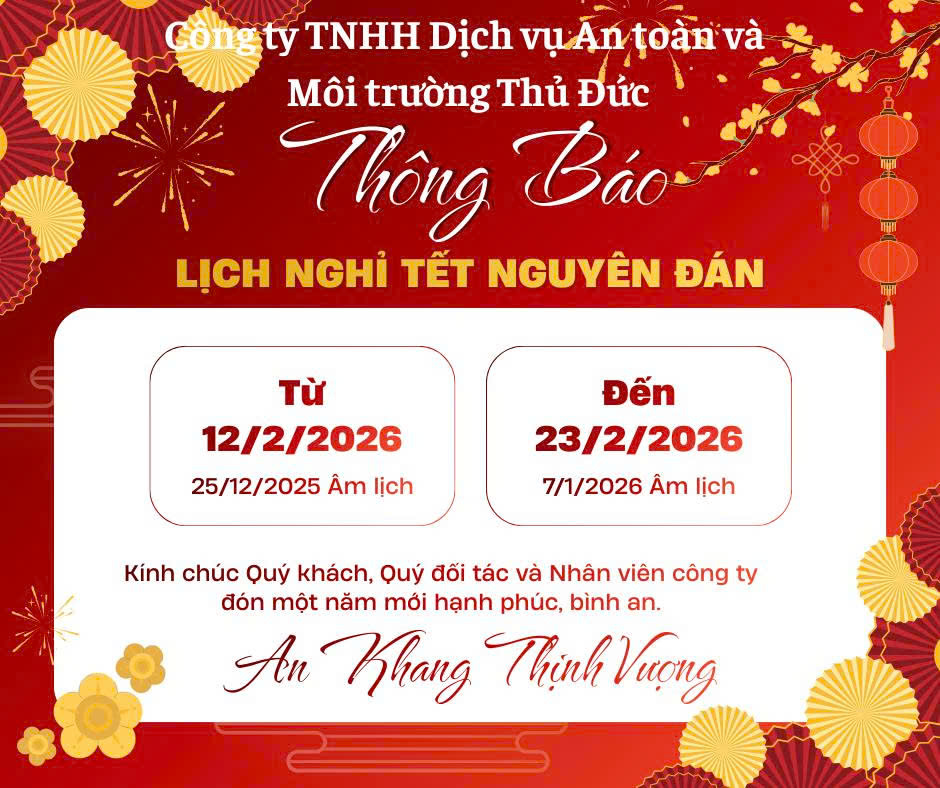 THÔNG BÁO  LỊCH NGHỈ TẾT NGUYÊN ĐÁN BÍNH NGỌ 2026